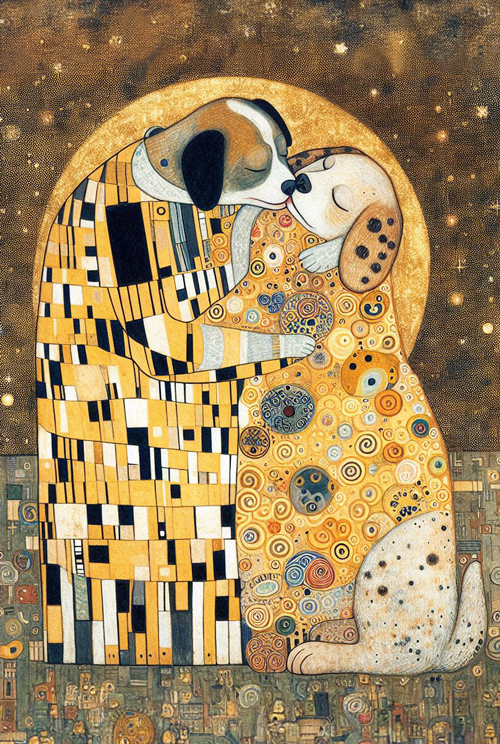 klimt s dogs in love ver 2  