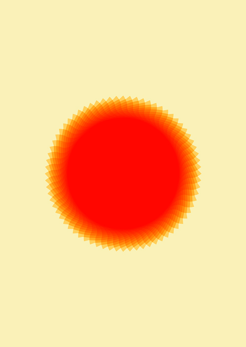 abstract 7 red sun  