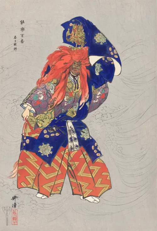 actor in the role of the dragon god kasuga (1925) kōgyo tsukioka 