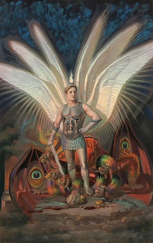 archangel michael defeating the dragon (1906) torsten wasastjerna 