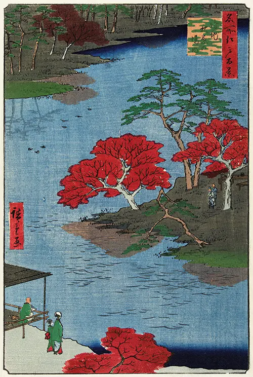 autumn at akiba shrine in ukiji (1857) japan utagawa hiroshige 