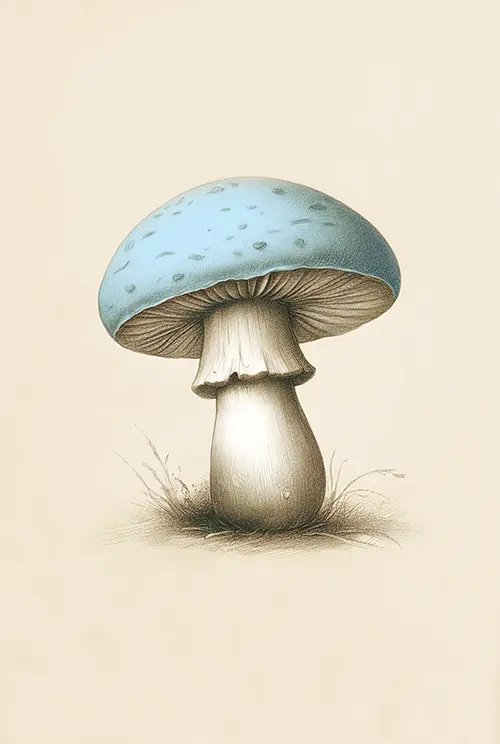 blue mushroom  