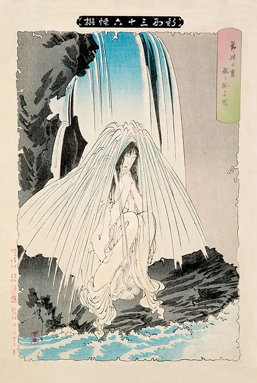 bōtarō s nurse otsuji prays to the god of konpira for his success (1892) japan tsukioka yoshitoshi 