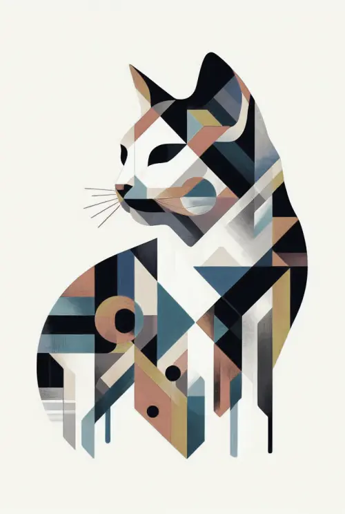cat abstract shapes  
