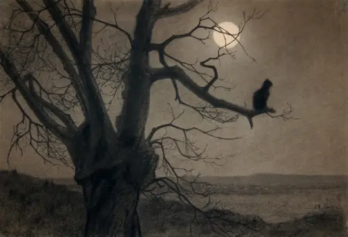 cat in the moonlight (1900) théophile alexandre steinlen životinje 