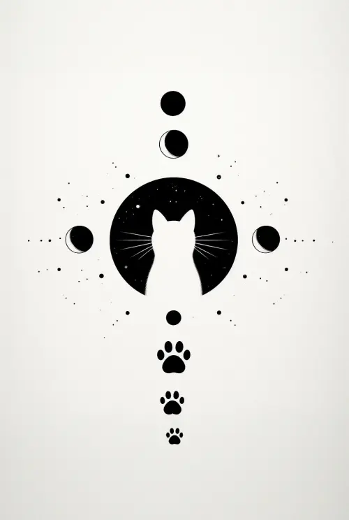 cat moon paws poster životinje 