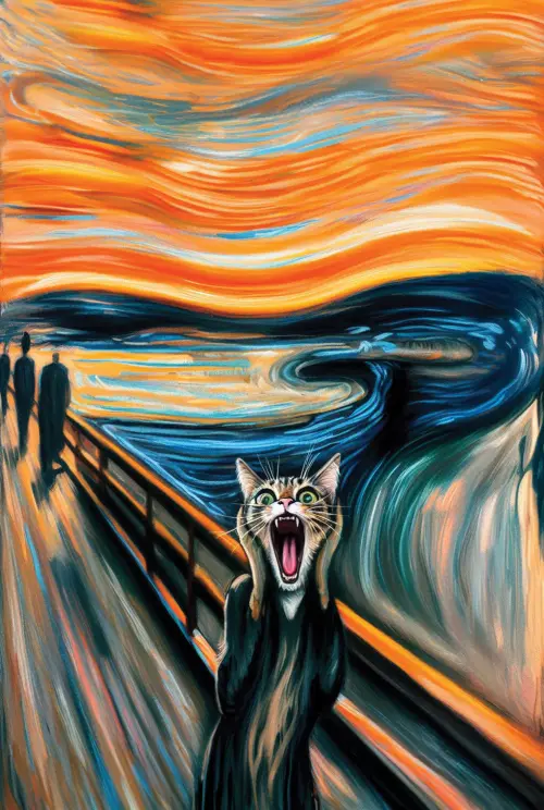 catvard munch scream životinje 