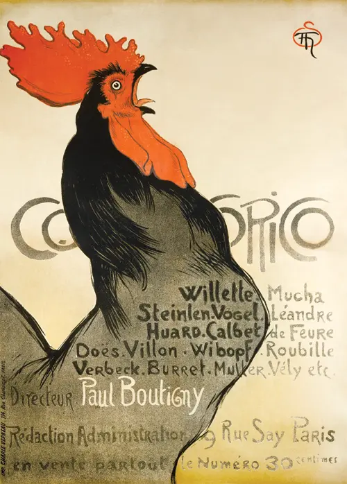 cocorico (1899) životinje théophile alexandre steinlen 