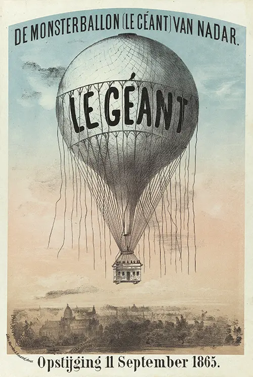 de monsterballon (le géant) van nadar opstijging 11 september 1865  