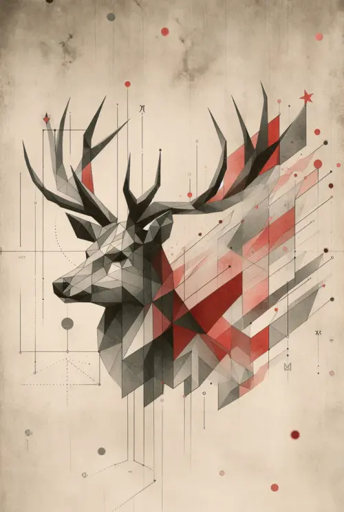 deer geometry no 03 životinje 