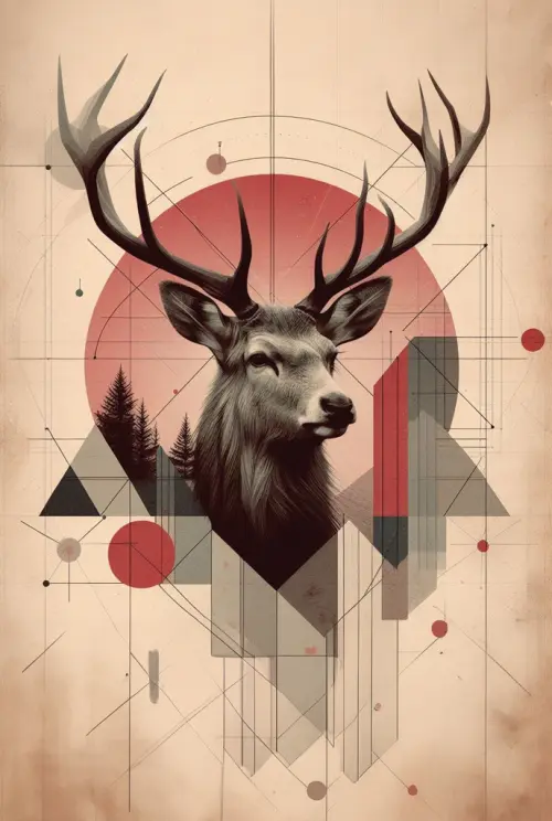 deer geometry no 04 životinje 