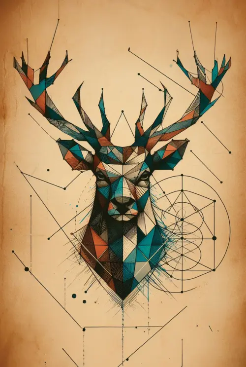 deer geometry no 09 životinje 