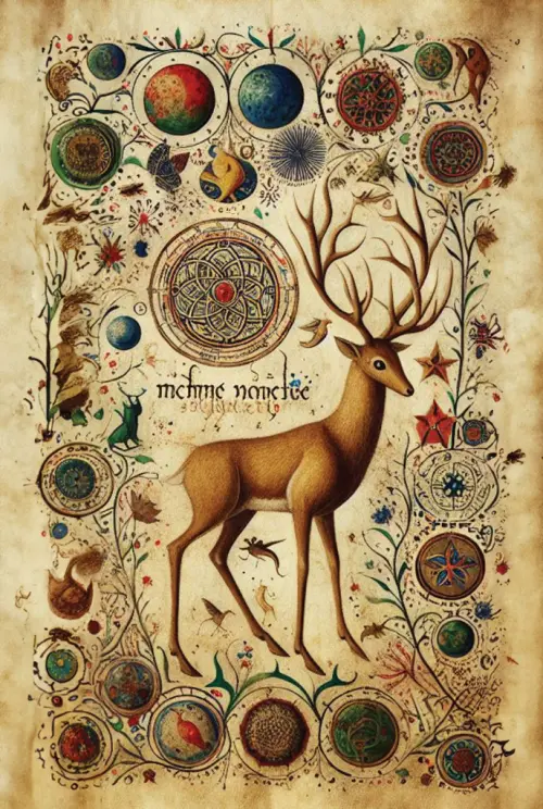 DEER MEDIEVAL NO_01 - POSTER | Dorijan Grej