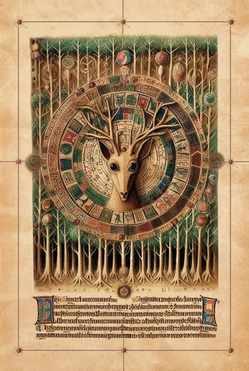 DEER MEDIEVAL NO_10 - POSTER | Dorijan Grej