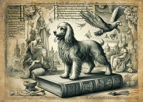 dogs medieval book folio no 1  