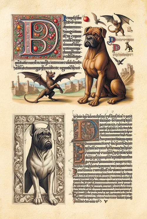 dogs medieval book folio no 2 životinje 