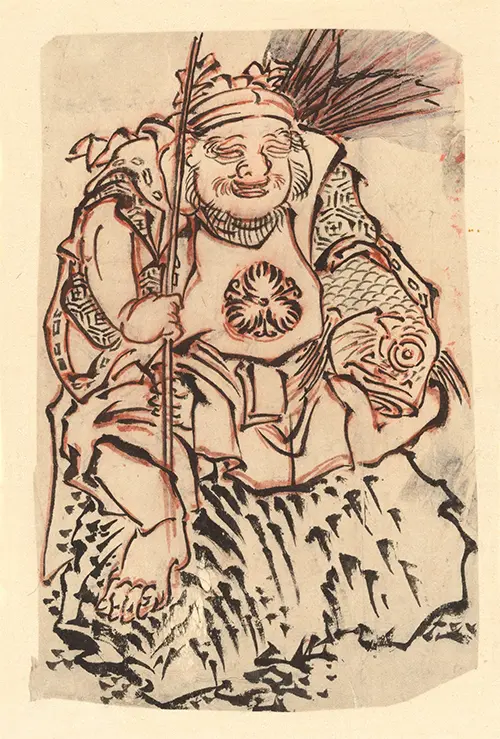 ebisu (god of luck, protector of merchants) japan katsushika hokusai 