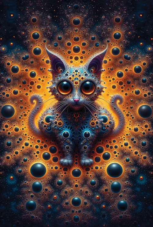 fractal cat cosmic životinje 