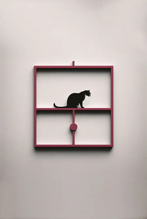 framed cat  