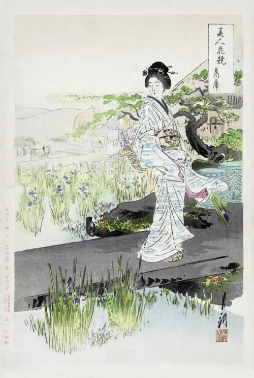 iris garden (1887 1896) japan ogata gekko 