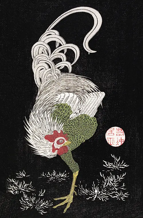 japanese rooster (18th century) japan životinje 