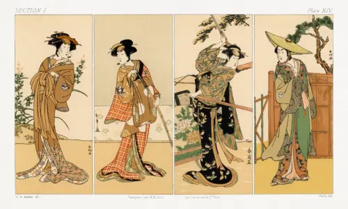kabuki actors (1884) the ornamental arts of japan g a audsley japan 