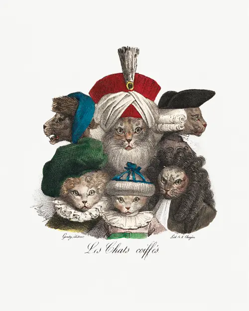 les chats coiffés (1825) a cheyère 