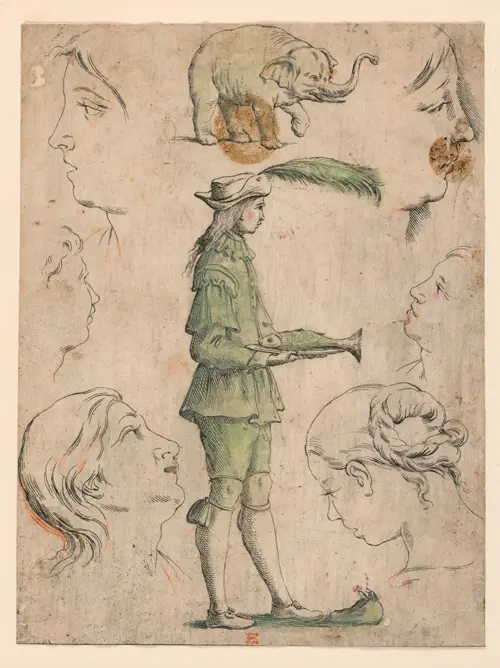 letter e alfabeto in sogno (dream alphabet) (1683) giuseppe maria mitelli 