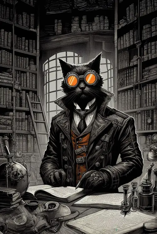 librarian steampunk životinje 