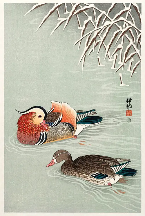 mandarin ducks (1925 1936) japan ohara koson 
