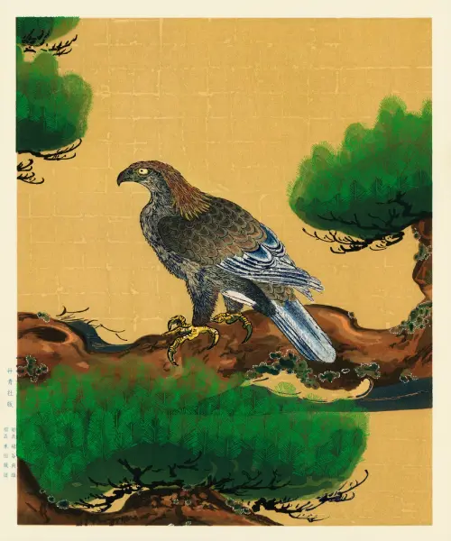 pine and eagle (1602 1674) japan kano tanyu životinje 