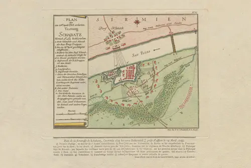 plan šabačke tvrđave osvojene 24 aprila 1788 godine austrijsko turski rat  