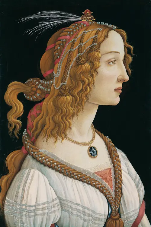 portrait of a lady (portrait of simonetta vespucci as nymph) (1480 1485) sandro botticelli 