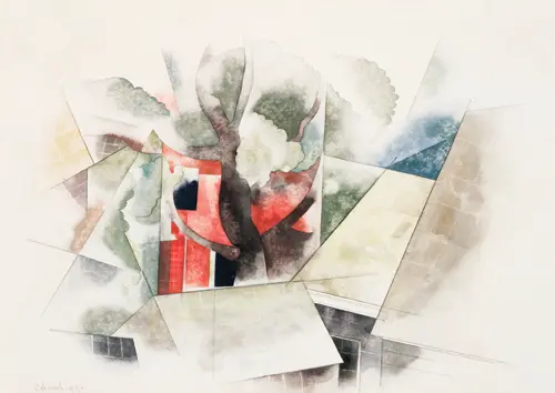 rooftops and fantasy (1918) charles demuth 