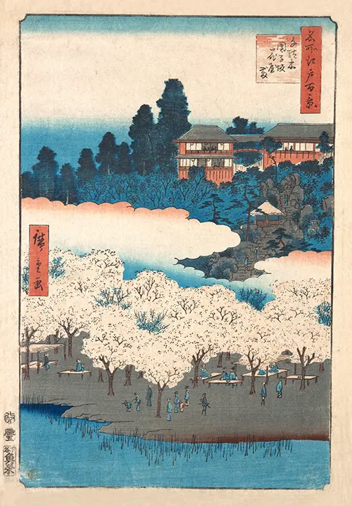 sendagi dangozaka (1856) japan utagawa hiroshige 
