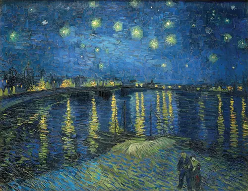 starry night over the rhone (1888) vinsent van gog 