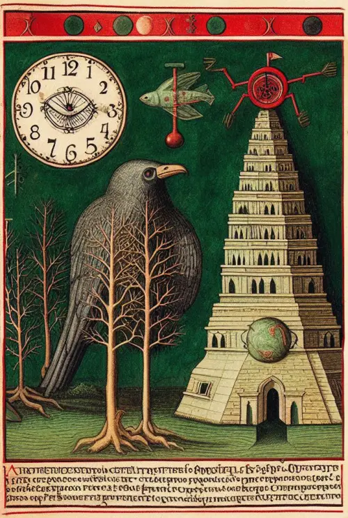 the clock and the crow životinje 