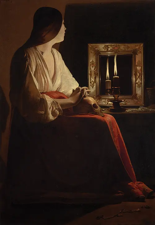 the penitent magdalen (1640) georges de la tour 