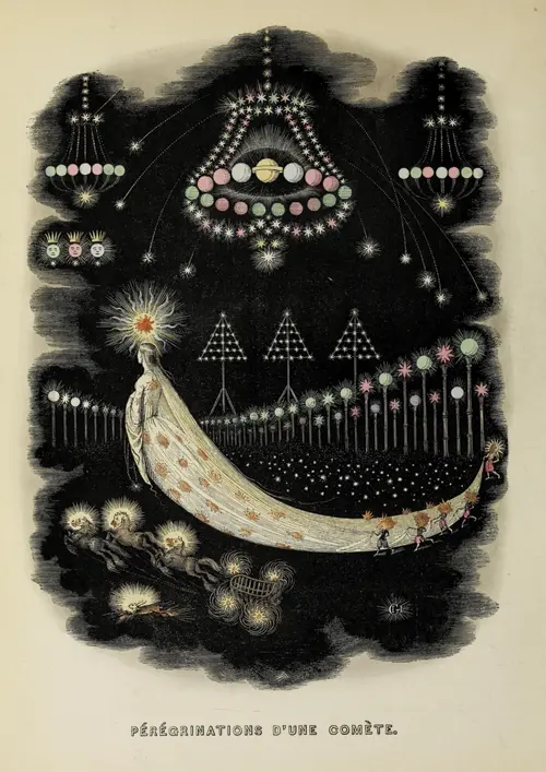 the wanderings of a comet (1844) grandville 