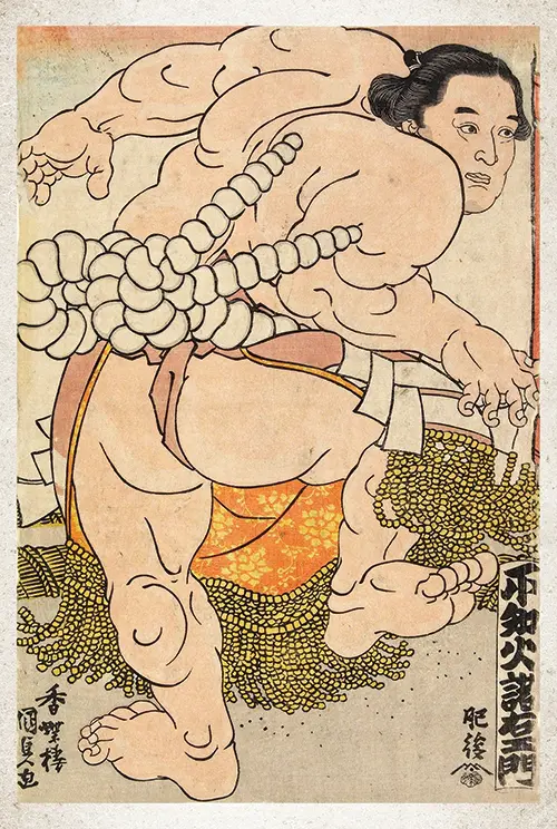 wrestler shiranui nagiemon from higo province (1843) utagawa kunisada 