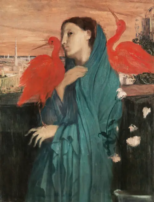 young woman with ibis (1860 1862) edgar degas 