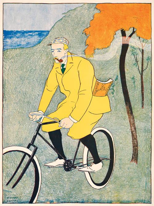 man riding bicycle (1894) edward penfield 