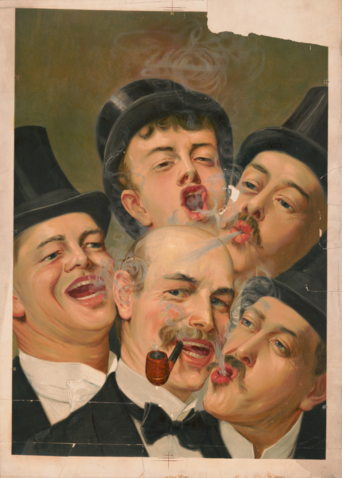 men smoking (1895)  