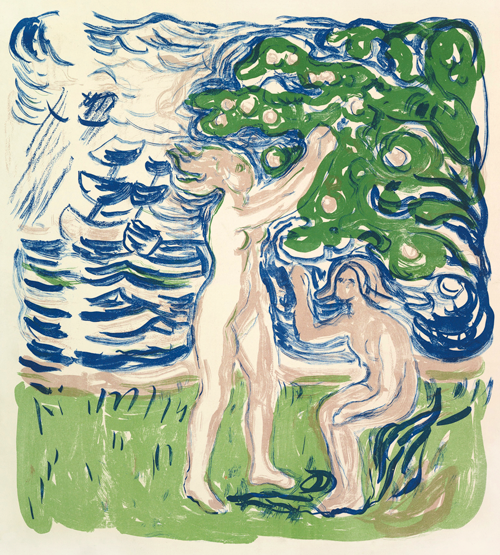 girls picking apples (1915) edvard munch 