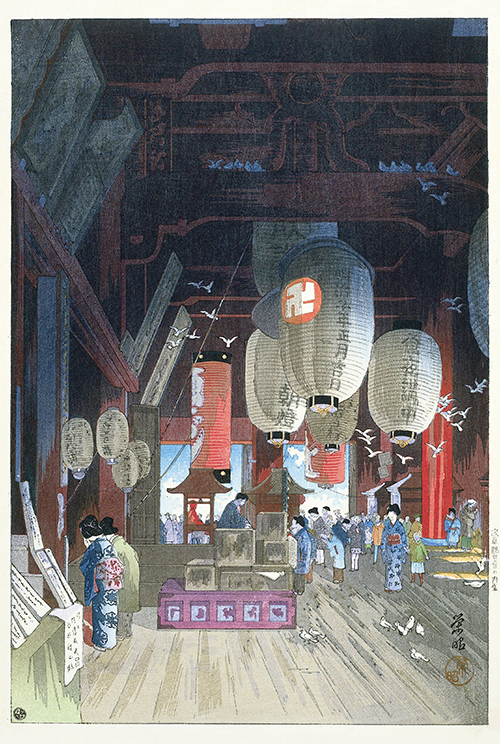 inner sanctuary of the asakusa kannon temple (1932) narazaki eisho 