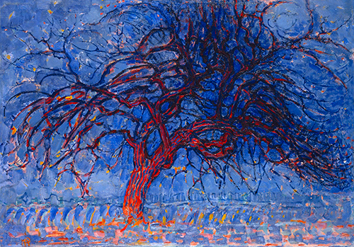 avond (evening) the red tree (1910) piet mondrian 