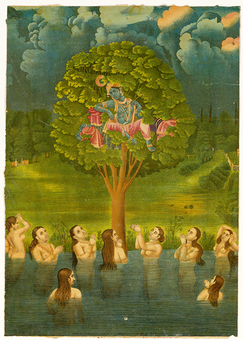 krishna steals the clothes of the gopis  