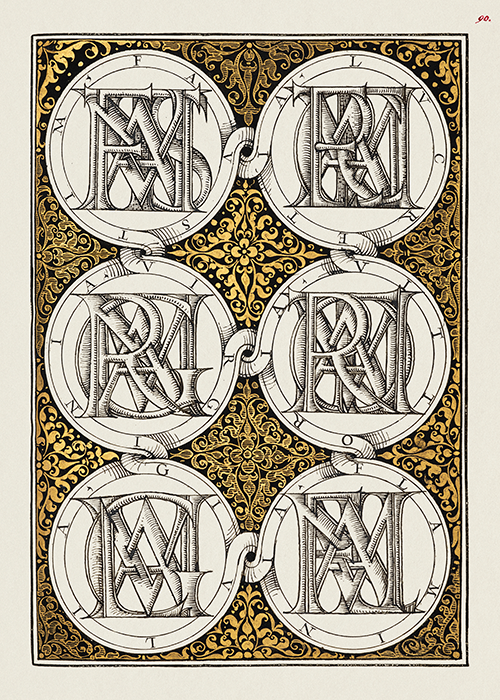 superimposed letters spelling the names of illustrious women of ancient rome faustina, lucretia, virginia, vittoria, giulia, flaminia (1561 1596) georg bocskay joris hoefnagel 