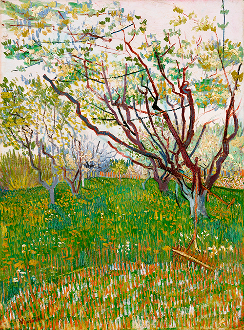 the flowering orchard (1888) vinsent van gog 