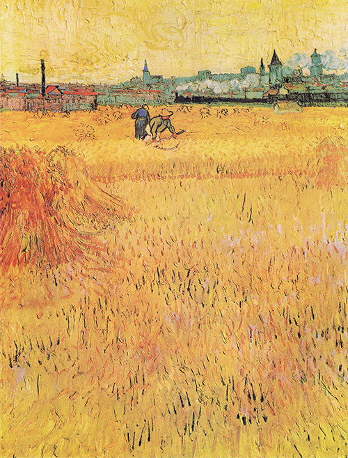 wheat field with view of arles (1888) vinsent van gog 